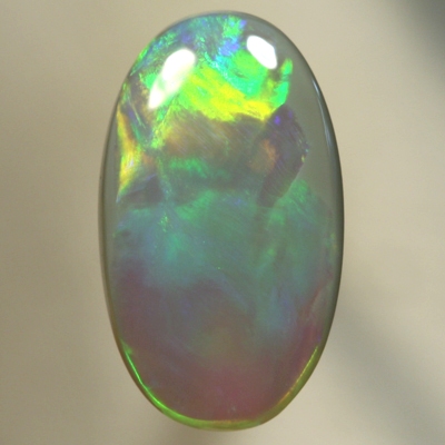 SOLID SEMI BLACK OPAL Very large rolling flashes showing a neon Flame pattern